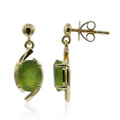 Boucles d'oreilles en or et Opale verte du Brésil (Tenner Diniz)