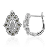 Boucles d'oreilles en argent et Diamant I2 (J) (Annette classic)
