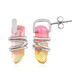 Boucles d'oreilles en argent et Quartz multicolore (MONOSONO COLLECTION)