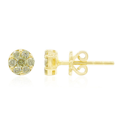 Boucles d'oreilles en or et Diamant jaune canari SI1 (Annette)