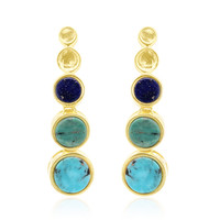 Boucles d'oreilles en argent et Turquoise de Kingman (Anne Bever)
