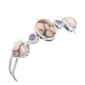 Bracelet en argent et Opale mosaïque rose (Dallas Prince Designs)