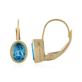 Boucles d'oreilles en or et Topaze bleu Suisse (Adela Gold)