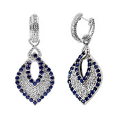 Boucles d'oreilles en argent et Saphir bleu de Ceylan (Dallas Prince Designs)