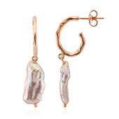 Boucles d'oreilles en argent et Perle de culture d'eau douce rose (TPC)