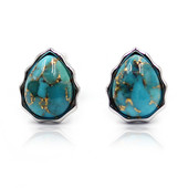 Boucles d'oreilles en argent et Turquoise cuivrée bleue (Faszination Türkis)