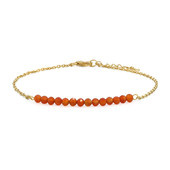 Bracelet en argent et Agate orange