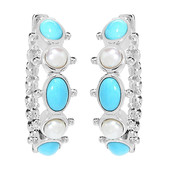 Boucles d'oreilles en argent et Turquoise Sleeping Beauty (Dallas Prince Designs)