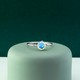 Bague en platine et Opale Welo