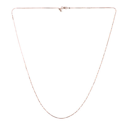 Collier  mailles vénitiennes – 61 cm (ajustable) – argent plaqué or rose