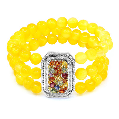 Bracelet en argent et Agate jaune (Dallas Prince Designs)