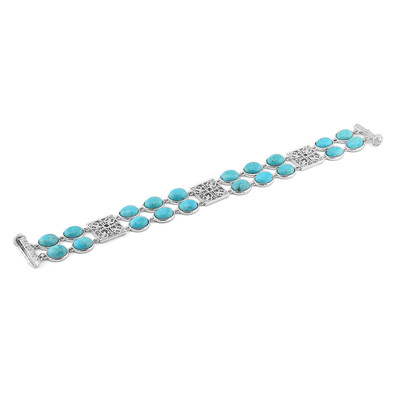 Bracelet en argent et Turquoise bleue de Mohavie (Dallas Prince Designs)