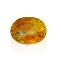  Saphir jaune de Ceylan (gemme et boîte de collection)
