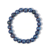 Bracelet et Perle de lave bleu roi