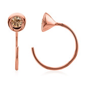 Boucles d'oreilles en argent et Diamant rose de France SI1 d'Argyle  (Annette)