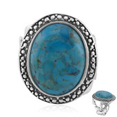 Bague en argent et Turquoise bleue de Mohavie (Art of Nature)