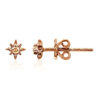 Boucles d'oreilles en or et Diamant rose de France SI1 d'Argyle 