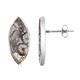 Boucles d'oreilles en argent et Corail fossilisé