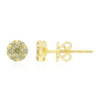 Boucles d'oreilles en or et Diamant jaune canari SI1