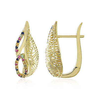 Boucles d'oreilles en or et Saphir vert (Ornaments by de Melo)