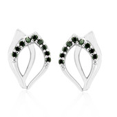 Boucles d'oreilles en argent et Diamant vert I3