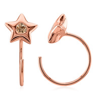 Boucles d'oreilles en argent et Diamant rose de France SI1 d'Argyle 