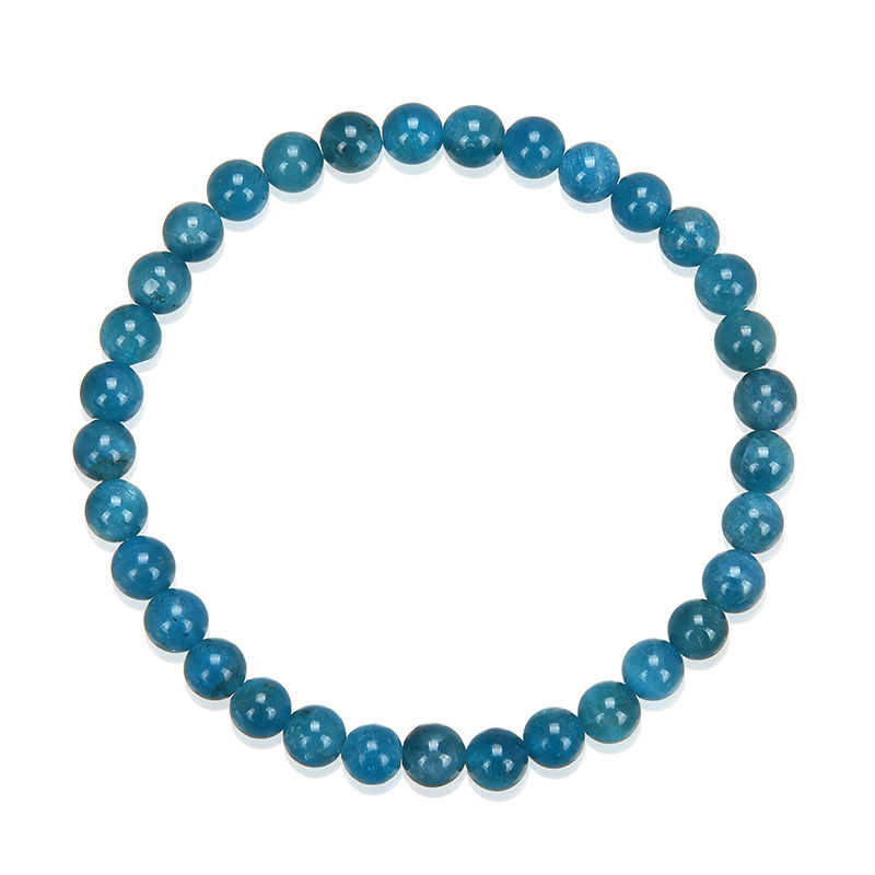 Bracelet Apatite Bleue du Sri Lanka de 6 mm et de Qualité A+ – Les Pierres  de Pascal