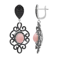 Boucles d'oreilles en argent et Opale rose (Dallas Prince Designs)