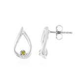 Boucles d'oreilles en argent et Diamant jaune I3