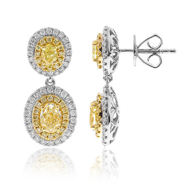 Boucles d'oreilles en or et Diamant SI jaune (CIRARI)