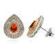 Boucles d'oreilles en argent et Opale de Feu du Mexique (Dallas Prince Designs)