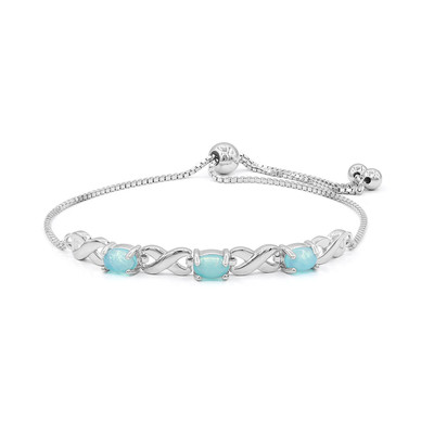 Bracelet en argent et Opale bleu Caraïbes