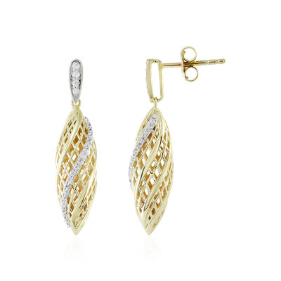 Boucles d'oreilles en or et Zircon (Ornaments by de Melo)