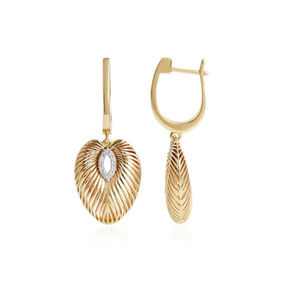 Boucles d'oreilles en or et Diamant I1 couleur (I) (Ornaments by de Melo)