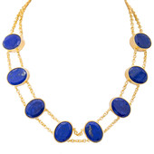 Collier en laiton et Lapis-Lazuli (Juwelo Style)