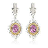 Boucles d'oreilles en argent et Fluorite rose (Dallas Prince Designs)