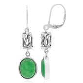 Boucles d'oreilles en argent et Agate verte (Nan Collection)