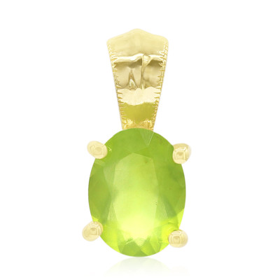 Pendentif en or et Opale verte du Brésil