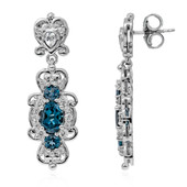 Boucles d'oreilles en argent et Topaze bleu de Londres (Dallas Prince Designs)