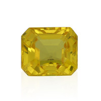  Saphir jaune de Ceylan (gemme et boîte de collection)