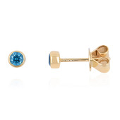 Boucles d'oreilles en or et Diamant SI2 bleu