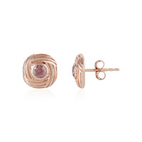 Boucles d'oreilles en argent et Zircon rose (SAELOCANA)