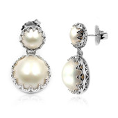 Boucles d'oreilles en argent et Perle de Mabé (Dallas Prince Designs)