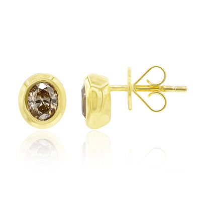 Boucles d'oreilles en or et Diamant champagne SI1 d'Argyle (Mark Tremonti)