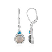 Boucles d'oreilles en argent et Labradorite bleue de Maniry (KM by Juwelo)