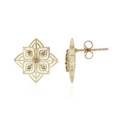 Boucles d'oreilles en or et Diamant champagne I2 (Ornaments by de Melo)