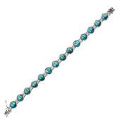 Bracelet en argent et Turquoise cuivrée bleue (Faszination Türkis)