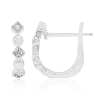 Boucles d'oreilles en argent et Diamant I1 (G) (Annette)