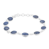 Bracelet en argent et Opale bleue