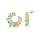 Boucles d'oreilles en or et Apatite bleu néon (Ornaments by de Melo)